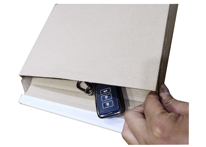 400g Eco Friendly Rigid Mailers Corrugated Envelope Mailers With Peel Strip