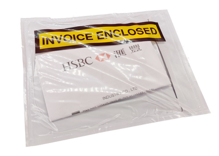 Self Adhesive LDPE Custom Shipping Labels 65gsm Packing List Envelopes
