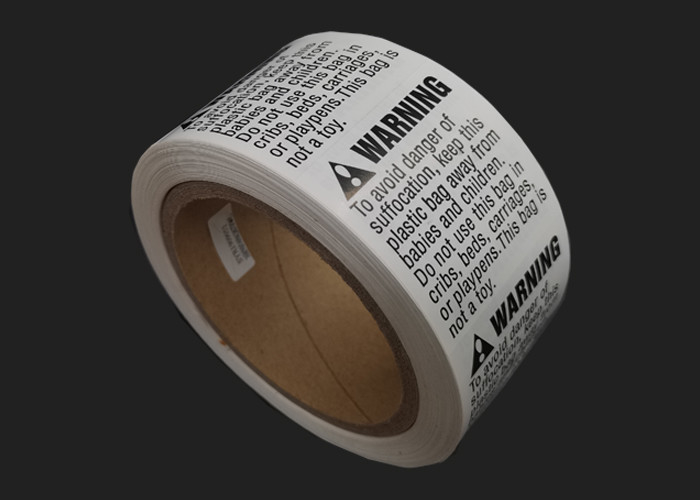 2x2 inch Suffocation Warning Label Matte White Finish With 3" Core
