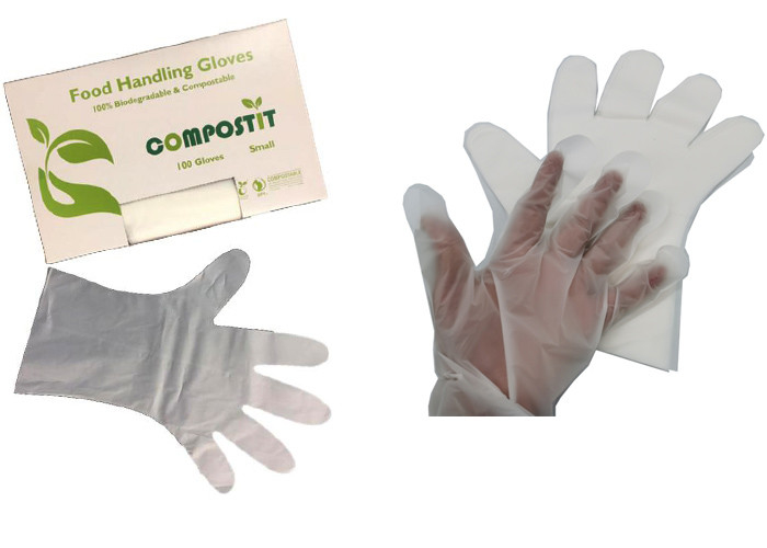 EN13432 PBAT Corn Starch Protective Packaging Compostable Disposable Gloves
