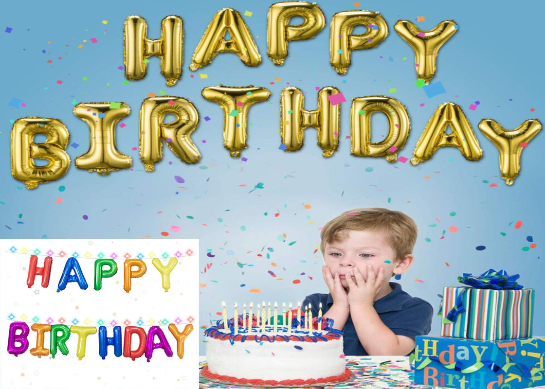 16 Inch 3D Aluminum Foil Happy Birthday Alphabet Balloons